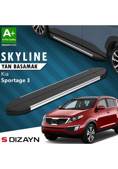 S-dizayn Kia Sportage 3 Skyline Krom Yan Basamak 173 Cm 2010-2016 A+ Kalite