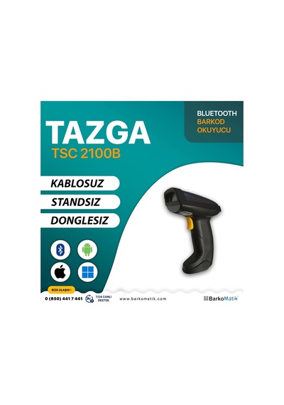 Tazga Tsc 2100b Bluetooth Ccd Barkod Okuyucu