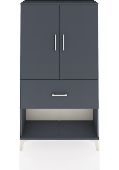 Arges Dolap Tek Raflı Tek Çekmeceli Tek Askılı 88x30x163 Antrasit-antrasit Antrasit