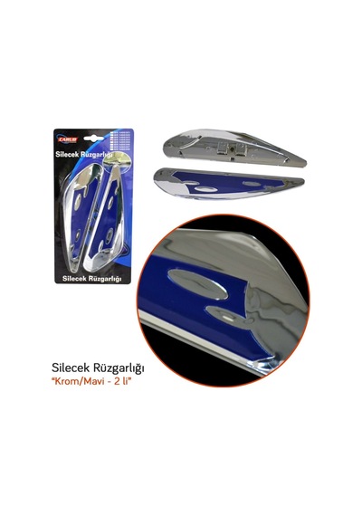 Carub Silecek Rüzgarlığı Krom-Mavi 2 Li Br1400304