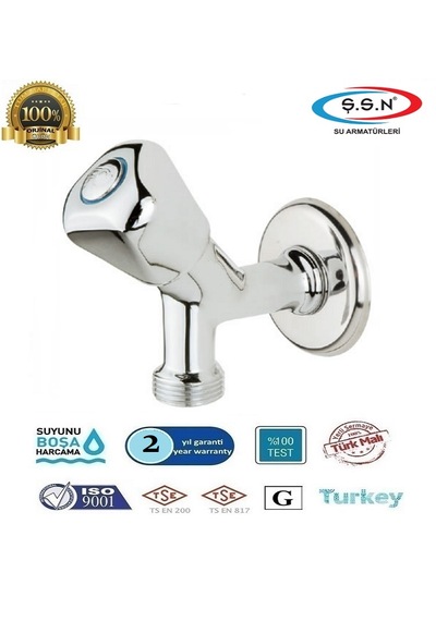 Şahinler Klasik Çamaşır, Bulaşık Makina Musluğu - %100 Prinç Krom
