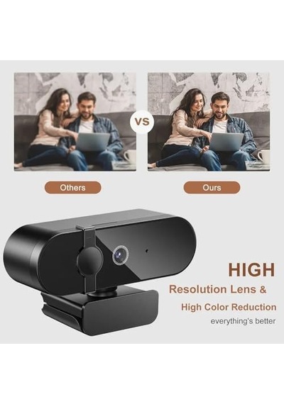 Webcam 4k Konferans Kamera Gizlilik Bandı Dahili Mikrofon Chat Görüntülü Sohbet Yayın Kamerası Hd Video Web Kamerası 813