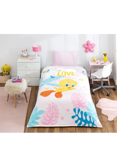 Özdilek Lisanslı -tweety- Tek Kişilik Çocuk Battaniye 150x200 Renkli