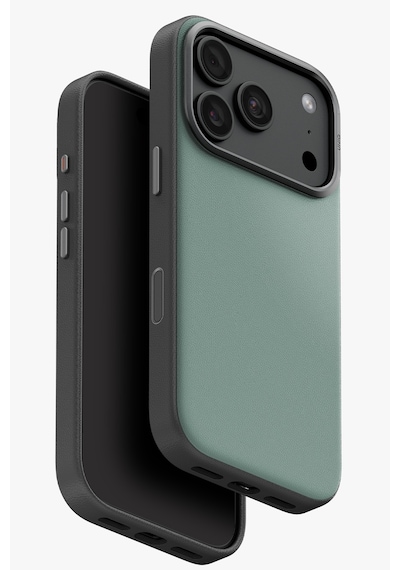 Apple iPhone Uyumlu 18 Pro Kılıf Lyden Ds Çift Tonlu Vegan Deri Magsafe Özel Tasarım Koruyucu Şık Kapak Yeşil