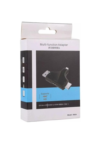 Mini Dp+dp+hdmı To Hdmı 4k Çevirici Beyaz - Çok Renkli