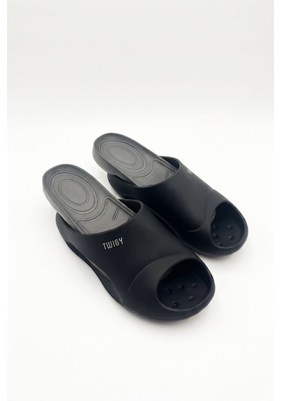 Twigy Sezar Erkek Terlik Siyah-gri 41/45 Gri - Siyah