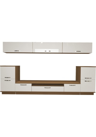 Decoraktiv Trendstyle 9 Mdf Tv Ünitesi Tv Sehpası Ceviz - Beyaz