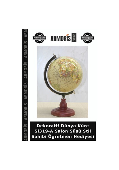 Dekoratif Dünya Küre Sl319-a Salon Süsü Stil Sahibi Öğretmen Hediyesi