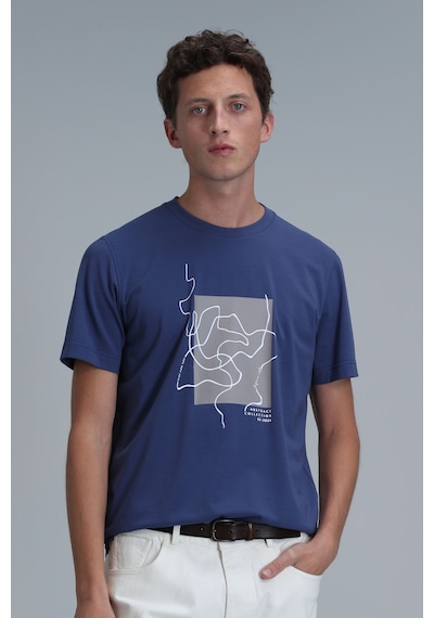 Lufian Nally Modern Grafik T- Shirt Koyu Saks Koyu Saks 111020205100245 111020205100245 Saks Mavisi Lufian Nally Modern Grafik T- Shirt Koyu Saks Koyu Saks 111020205100245 111020205100245 Saks Mavisi