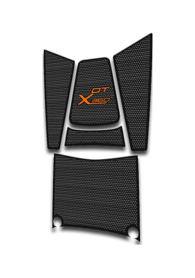 Kymco Dt360 Tank Pad Seti Karbon Turuncu