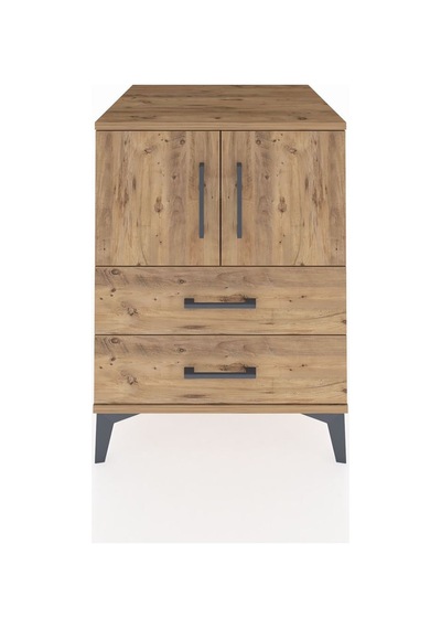 Kronos Komodin 2 Raflı Tek Çekmeceli 2 Kapaklı 60x59x80 Çam-çam Atlas Çam