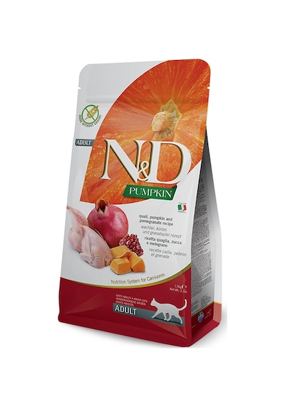N&D Pumpkin Tahılsız Bal Kabaklı Bıldırcın Etli ve Narlı Yetişkin Kedi Maması 1500 G