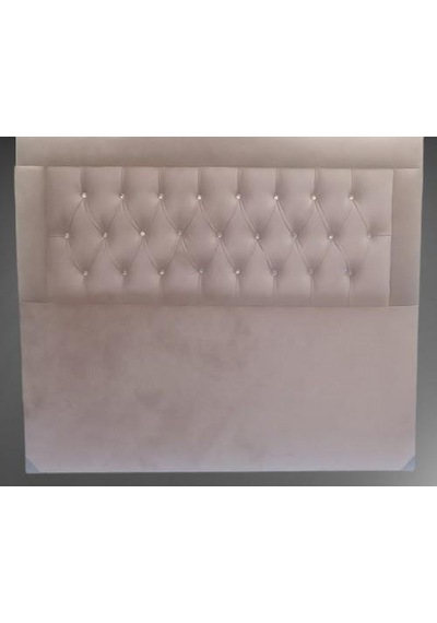 Dk El Yapımı Kapitoneli Çift Kişilik Başlık Tay Tüyü Kumaş Sütlü Kahverengi 140 CM 1448bng90308