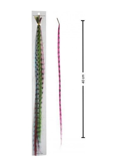 Hair Feather Saç Tüyü - Asorti Pembe