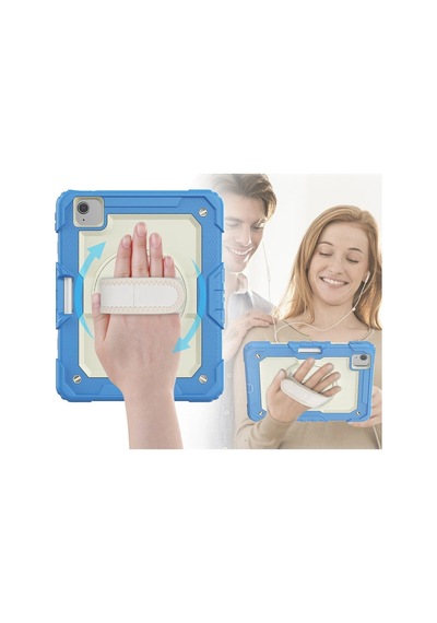 Tablet Tutucu Apple İpad Pro 11 2020 Kılıf Strap New Tablet Kapak - Mavi