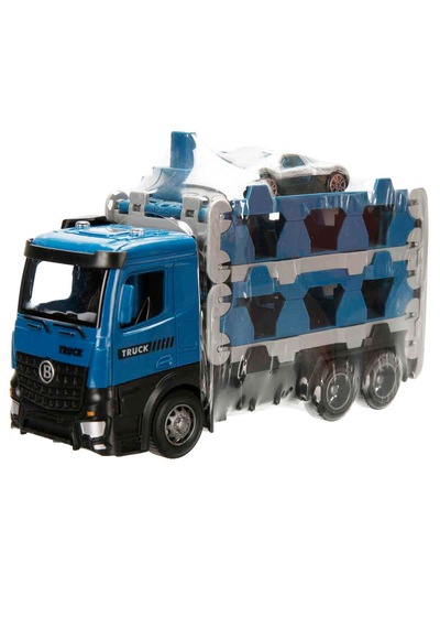 Maxx Wheels Sürtmeli Taşıyıcı Kamyon Fırlatıcılı Araçlı Açılıp Kapanabilen Taşıyıcı Tır Lacivert