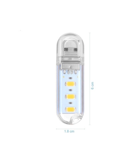 Taşınabilir Mini USB Beyaz LED Lamba 3 Ledli 5730 SMD Kamp Stick Beyaz