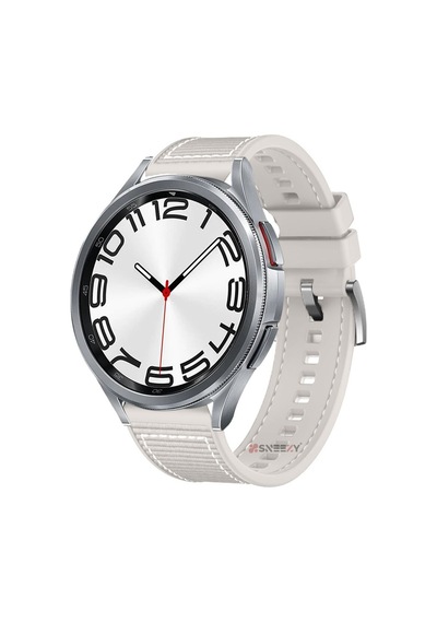 Samsung Gear S3 Frontier R760 - S3 Classic R770 22mm Uyumlu Dikiş Desenli Dokuma Silikon Kordon