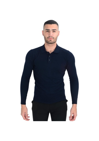 Cengiz İnler Polo Yaka Basic Erkek Triko Kazak