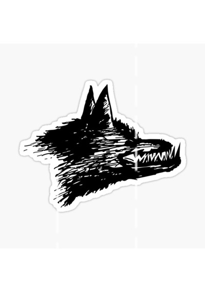 Öfkeli Kızgın Kurt Araba Sticker Oto Yapıştırması 18Cm K2