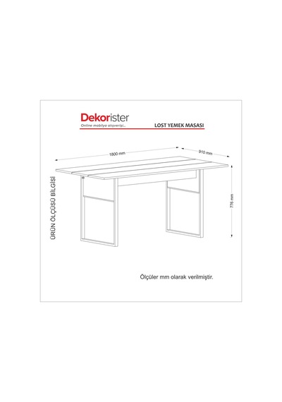 Dekorister Exclusive Lost Yemek Masası Ceviz Dekorister Exclusive Lost Yemek Masası Ceviz