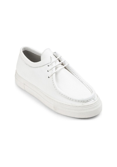 Deery Hakiki Deri Beyaz Kadın Sneaker - Z1682zbyzc01 Beyaz