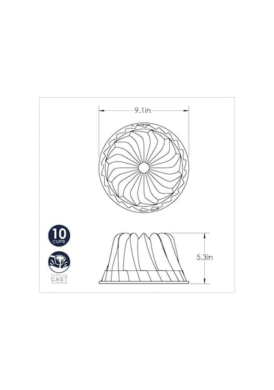 Nordicware Kugelhopf Bundt Kek Kalıbı Gümüş