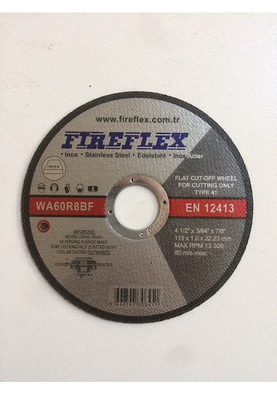 Fireflex 115 MM Demir Kesici Taş İnce İnox Metal Kesici Taş 4 Ade