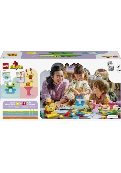 LEGO® DUPLO® Hayvan Yapma Oyunu Eğitici Oyuncak 10472 – 3 Yaş ve Üzeri için Resimli Kartlar İçeren Oyuncak Yapım Seti (94 Parça)