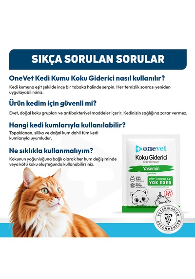 Onevet Kedi Koku Giderici Yasemin Kokulu 15 x 25 G