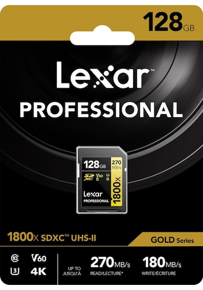 Lexar 128 Gb Sdxc U3 V60 Uhs-Iı C10 Kart 1800X 270 Mb/S