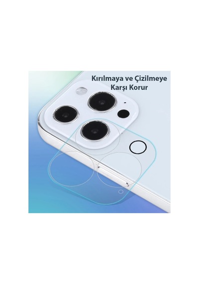 Uluvora Gor İphone 13 Pro 13 Pro Max 3d Tempered Cam Kamera Koruyucu 2adet Set- 5775 - Hs08376043-1610 Şeffaf 2