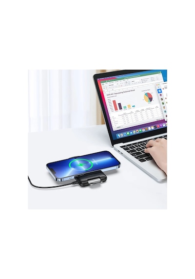 Duzzona W2 Katlanır Standlı 15w Hızlı Şarj Wireless Kablosuz Şarj Cihazı- 5775 Siyah