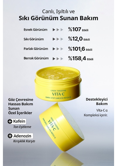 Goodal Yeşil Mandalina Özlü, Aydınlatıcı Göz Altı Maskesi Green Tangerine Vita C Eye Gel Patch