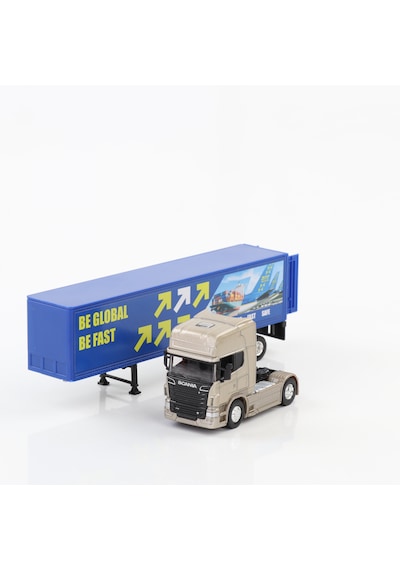 Welly 1:64 Ölçek Metal Kafalı Scania Dorseli Tır