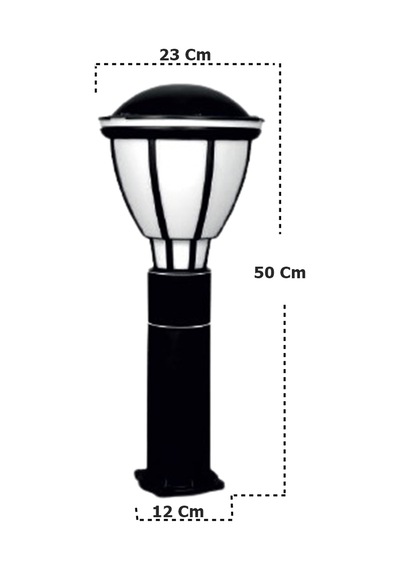 Kupa 50 Cm Set Üstü Bahçe Lambası Zita Bahçe Aydınlatma Armatürü