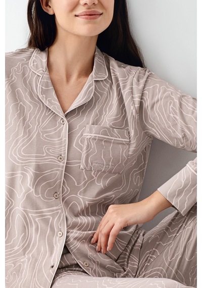 Pierre Cardin Kadın Kahverengi Pijama Takımı Pc9098-s-v1 Kahverengi