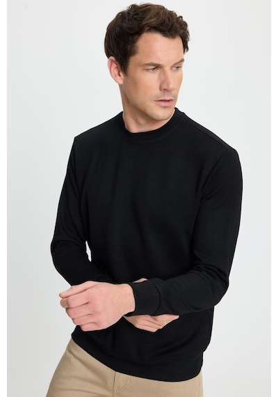 Tudors Erkek Relax Fit Rahat Kesim Uzun Kollu Ekstra Yumuşak Bisiklet Yaka Siyah Sweatshirt-41866 Siyah Tudors Erkek Relax Fit Rahat Kesim Uzun Kollu Ekstra Yumuşak Bisiklet Yaka Siyah Sweatshirt-41866 Siyah