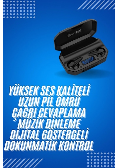 Bluetooth Kulaklık Rgb Işıklı Çift Mikrofonlu Siyah Profesyonel Kulaklığı Kablosuz Kulakiçi Yeni Nesil