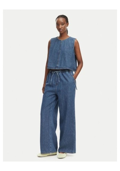 Tommy Hilfiger Mavi Denim Logolu Kadın Pantolon-15584 Mavı