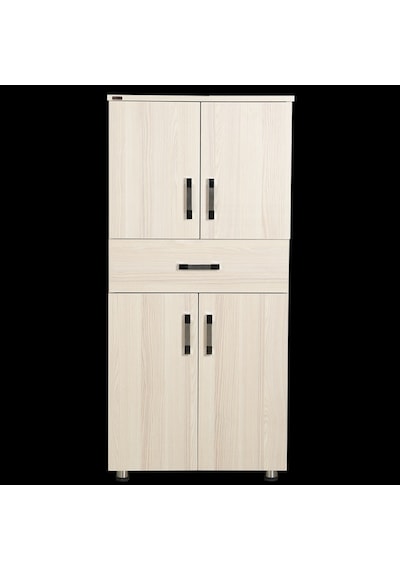 Çok Amaçlı Dolap 150 Cm Hard Parlak Carden Suntalem 4Raf 1Çekmec (391363980)