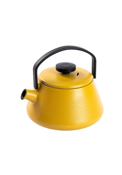 Brb-5410577130959-t-tıme Mustard Yellow Demir Döküm Demlik Sarı