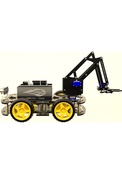 Arduino 4Wd Robot Kollu Full Set - İlk Ve Tek 4Wd Pro - Crane