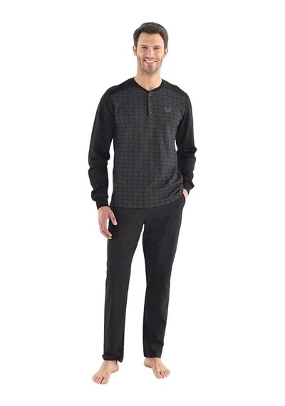 Mod Collection Pamuklu Uzun Kol Kışlık Erkek Pijama Takım