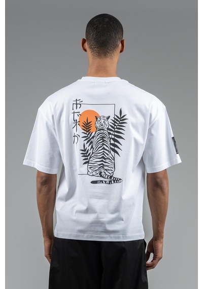Maraton Sportswear Oversize Erkek Bisiklet Yaka Kısa Kol Basic Beyaz T-shirt 23243-beyaz Beyaz