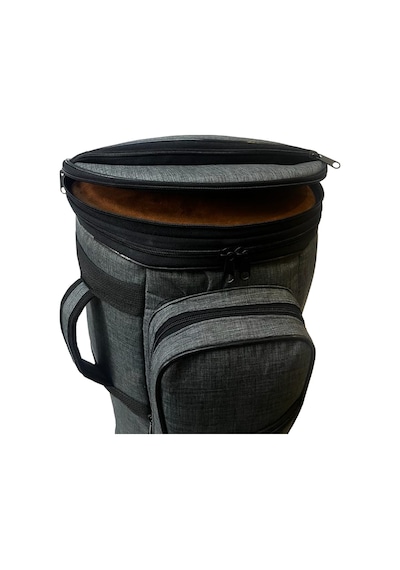 Darbuka Kılıfı Gri Keten Soft Case Profesyonel Kalın Çanta