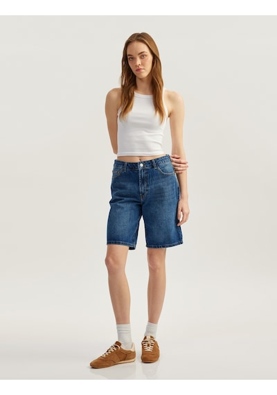 Koton Rahat Kesim Normal Bel Denim Şort Orta İndigo 5sal40007md İndigo Koton Rahat Kesim Normal Bel Denim Şort Orta İndigo 5sal40007md İndigo