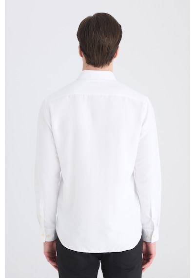 Twn Slim Fit Beyaz Armürlü Gömlek 5ef02gl11288m Çok Renkli