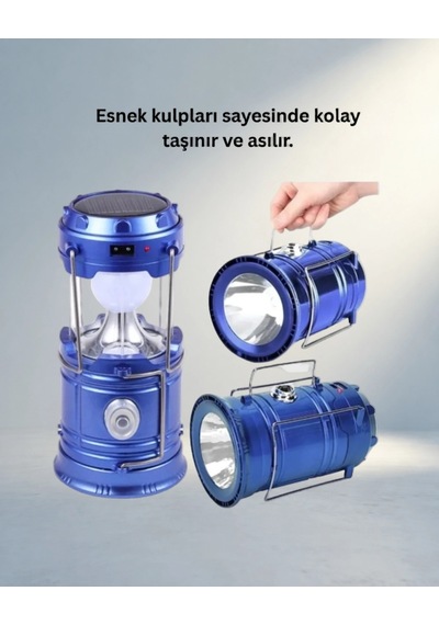 Taşınabilir Usb Şarjlı Kamp Feneri 1 Adet Dayanıklı Açık Ahşap