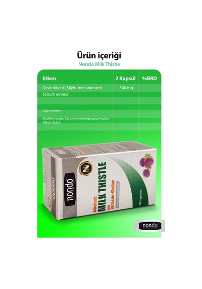 Nondo Advanced Milk Thistle 60 Kapsül